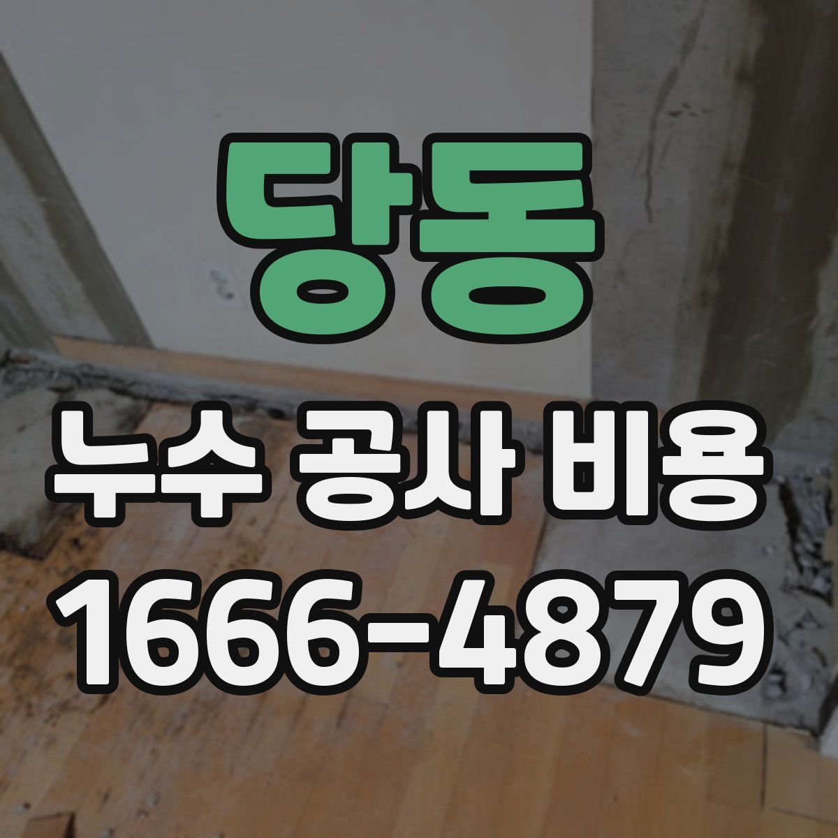당동 누수 공사 비용