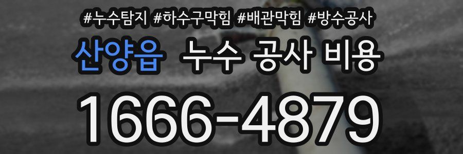 산양읍 누수 공사 비용