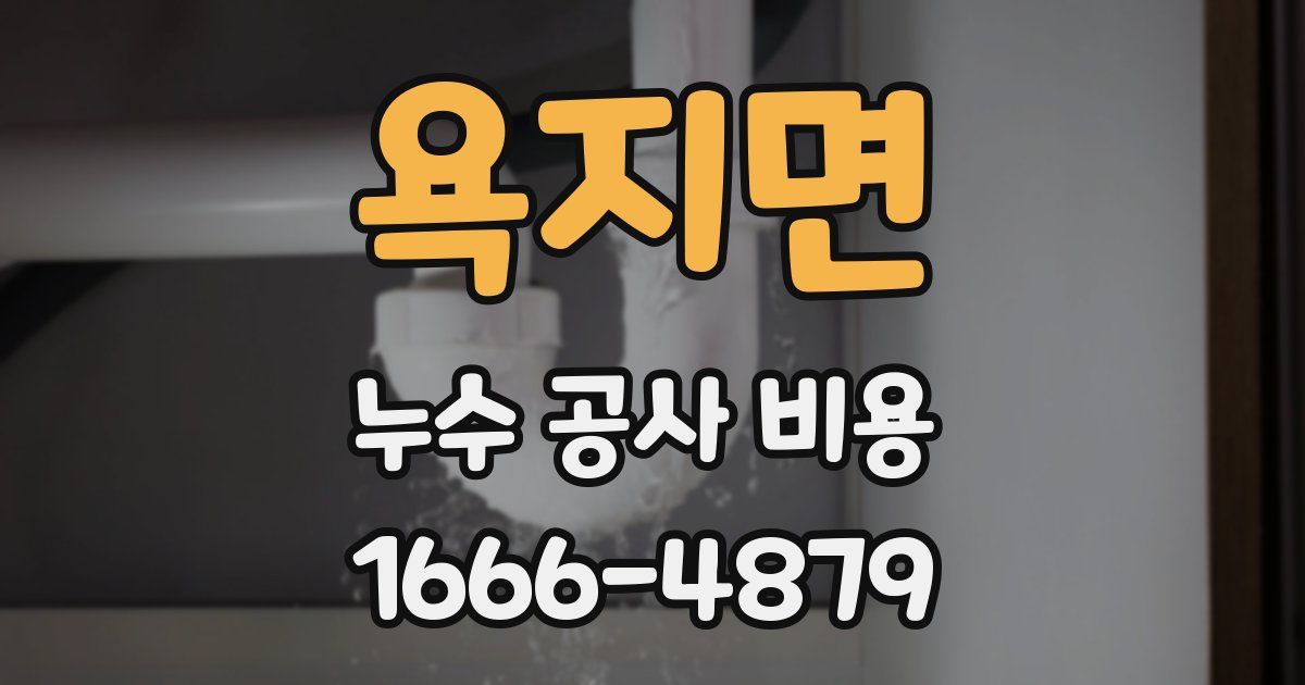 욕지면 누수 공사 비용