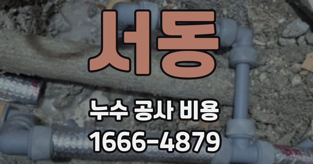 서동 누수 공사 비용