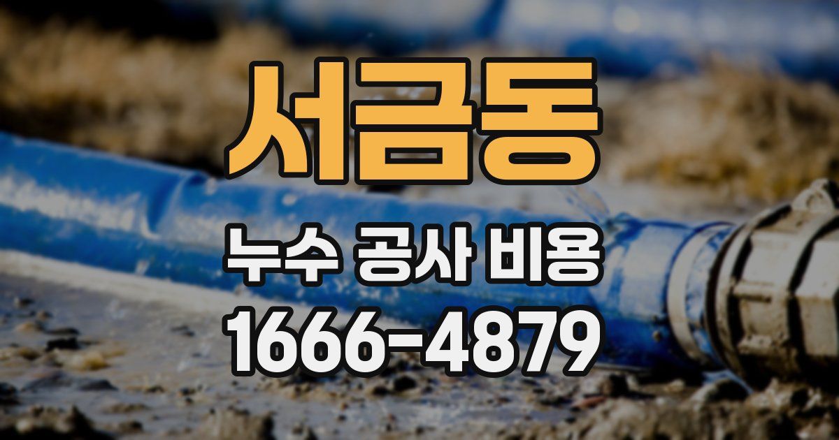 서금동 누수 공사 비용