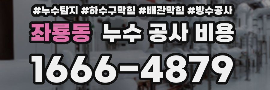 좌룡동 누수 공사 비용