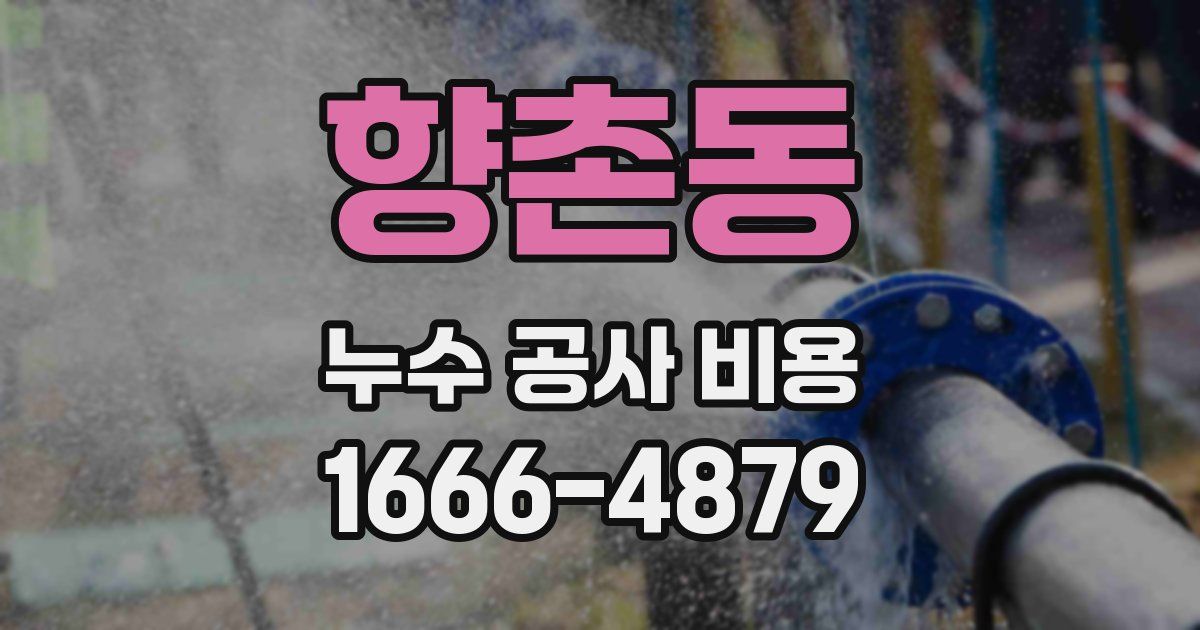 향촌동 누수 공사 비용