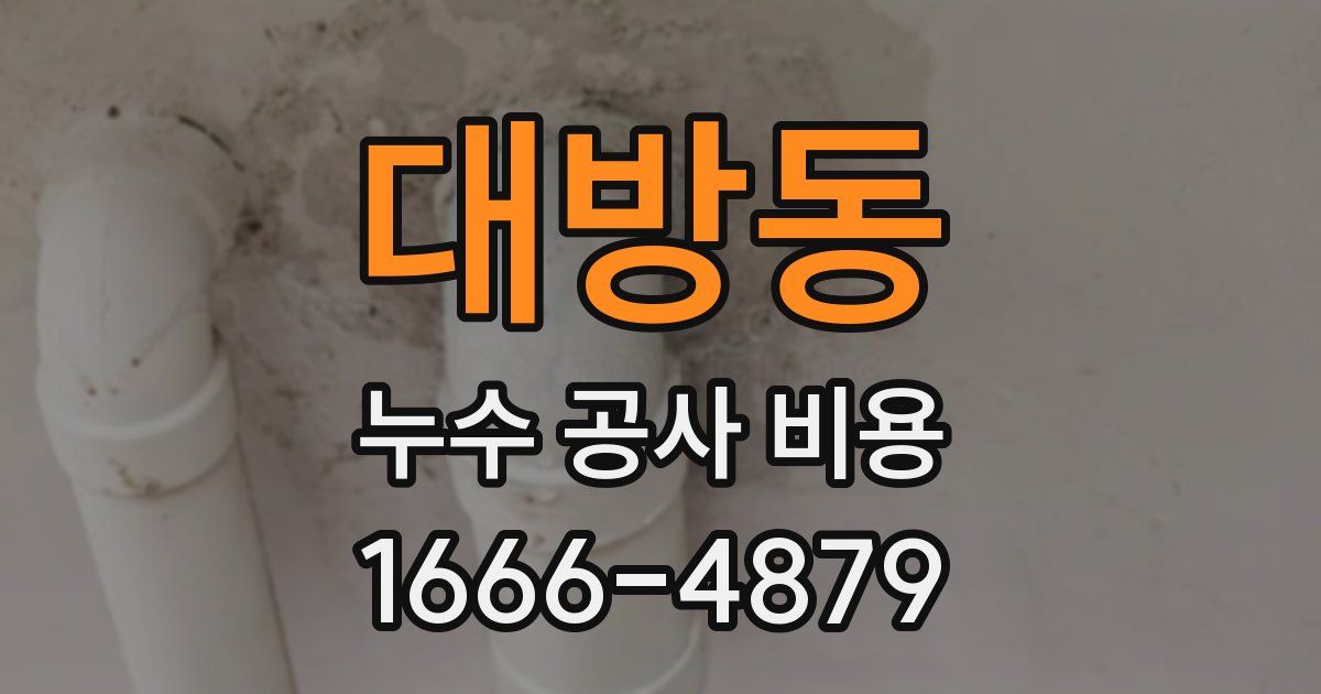 대방동 누수 공사 비용