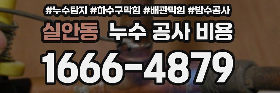 실안동 누수 공사 비용