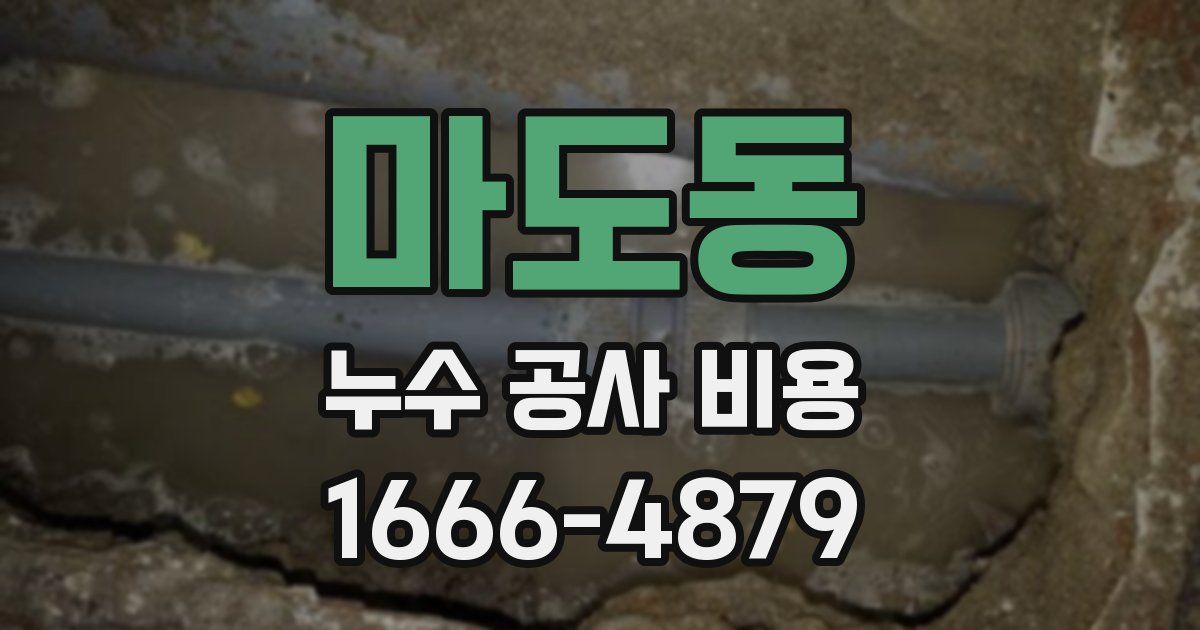 마도동 누수 공사 비용