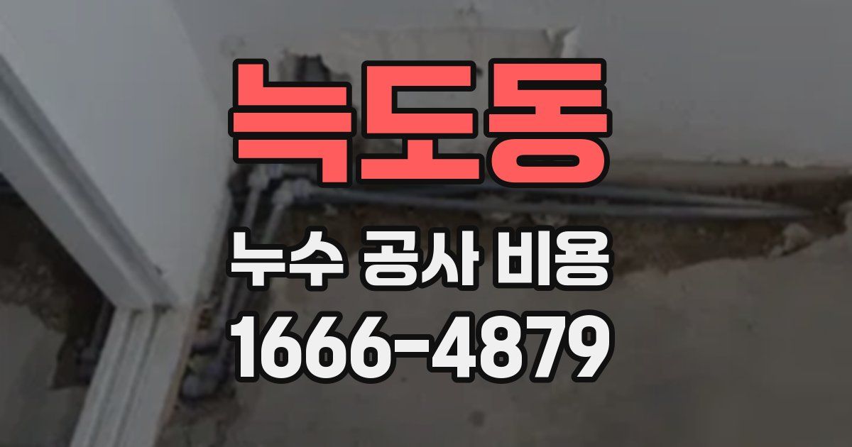 늑도동 누수 공사 비용