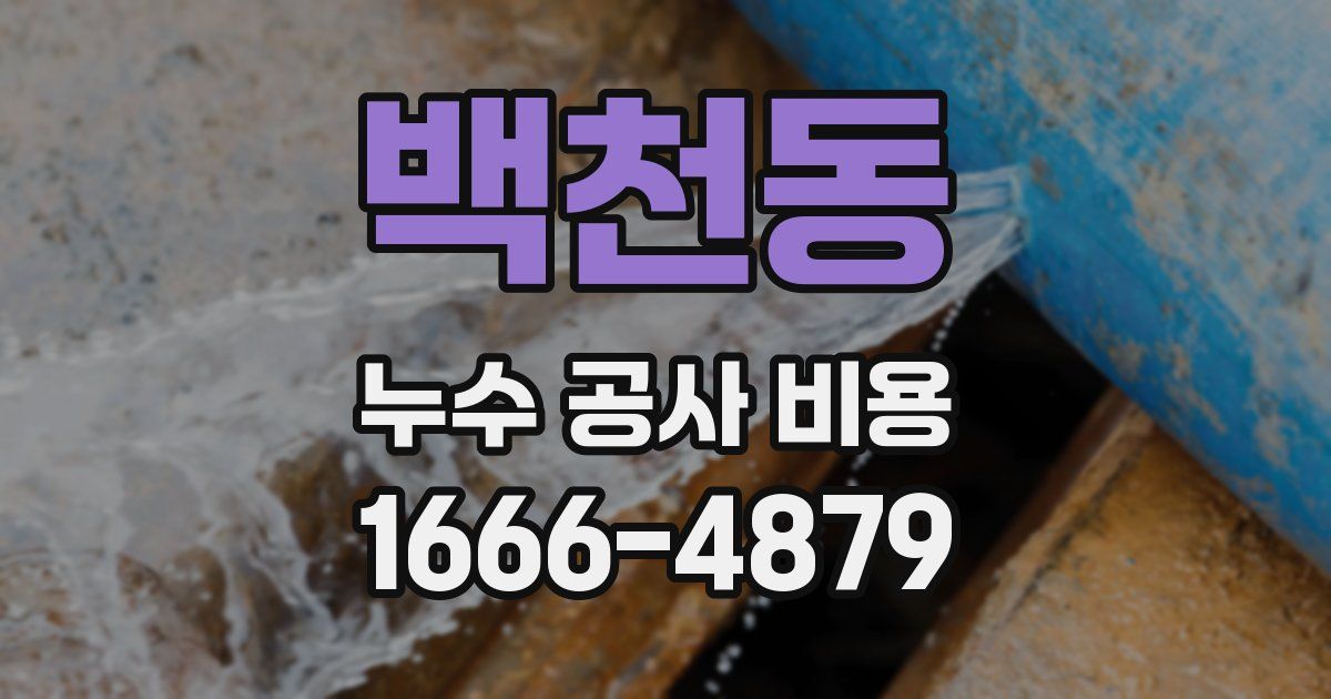 백천동 누수 공사 비용