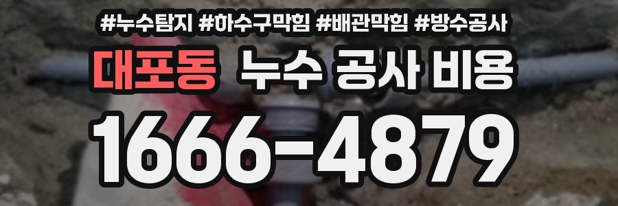 대포동 누수 공사 비용