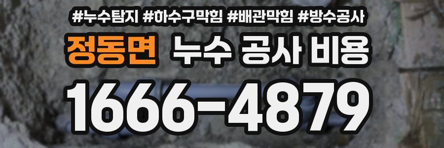 정동면 누수 공사 비용