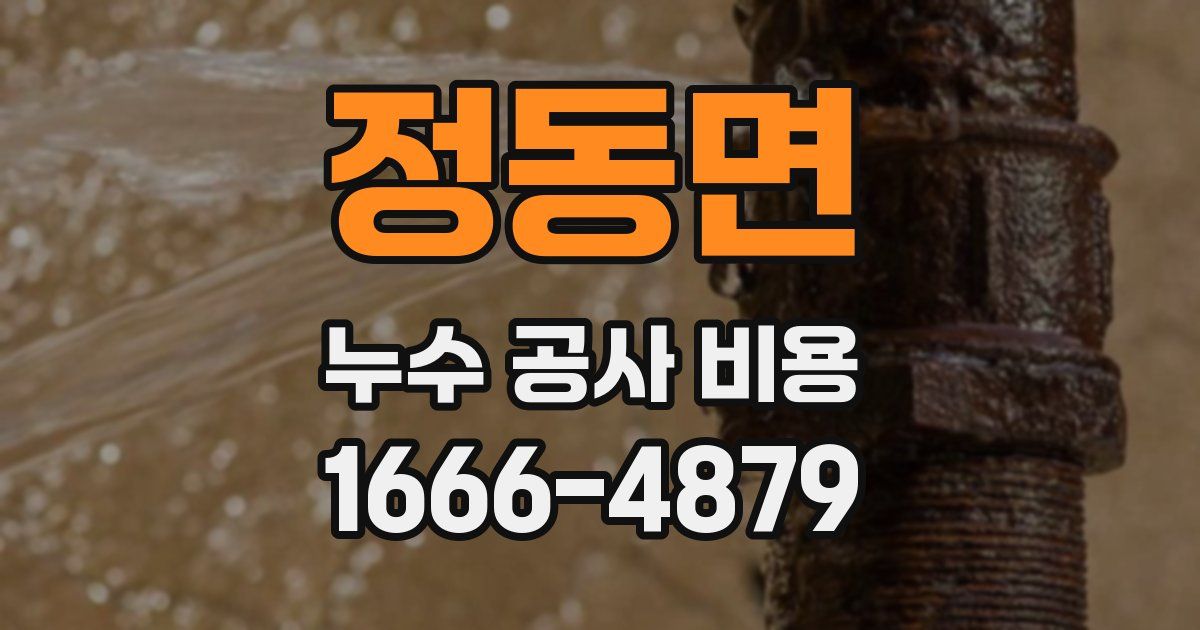 정동면 누수 공사 비용