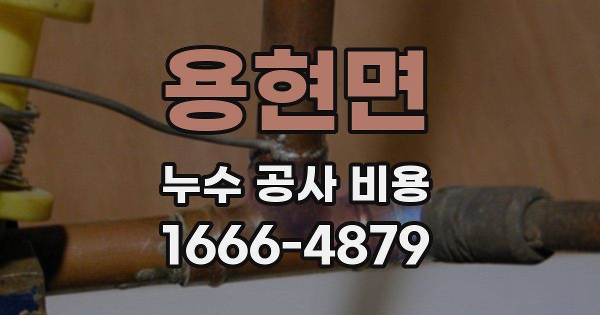 용현면 누수 공사 비용