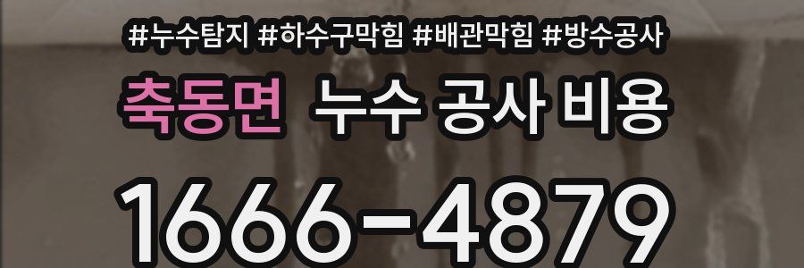축동면 누수 공사 비용