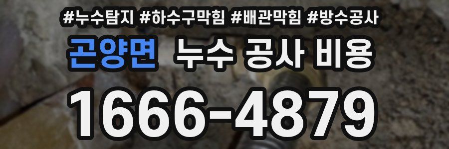 곤양면 누수 공사 비용