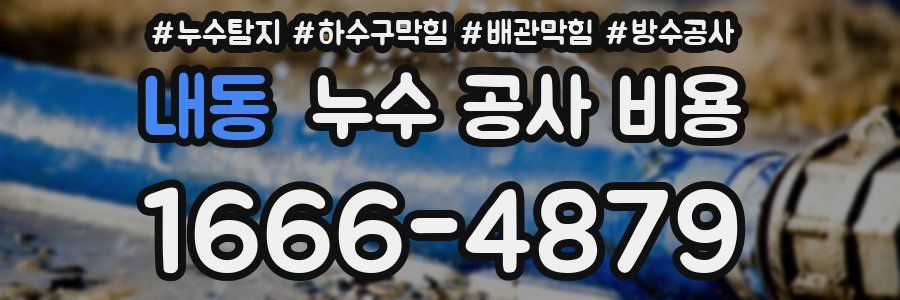 내동 누수 공사 비용