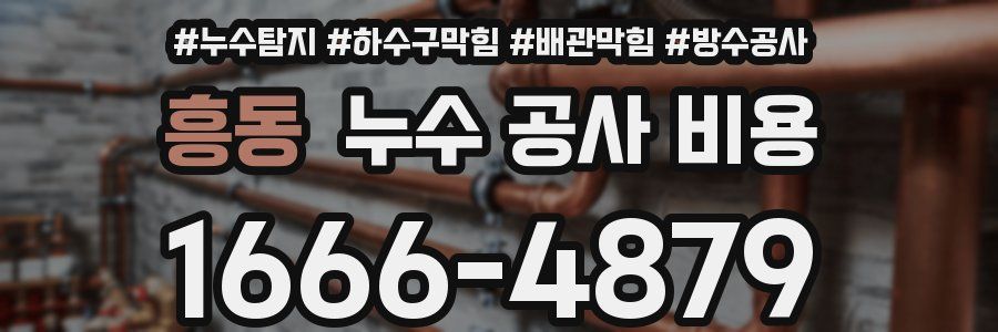 흥동 누수 공사 비용