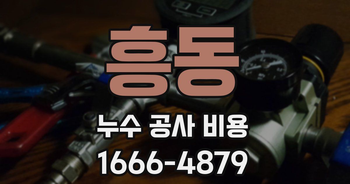 흥동 누수 공사 비용