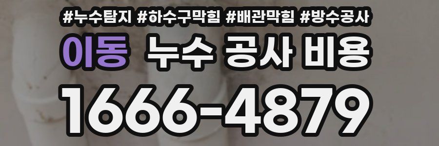 이동 누수 공사 비용