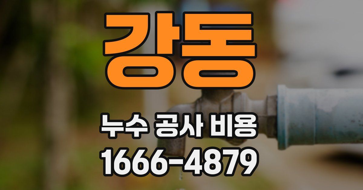 강동 누수 공사 비용
