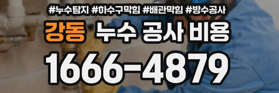 강동 누수 공사 비용
