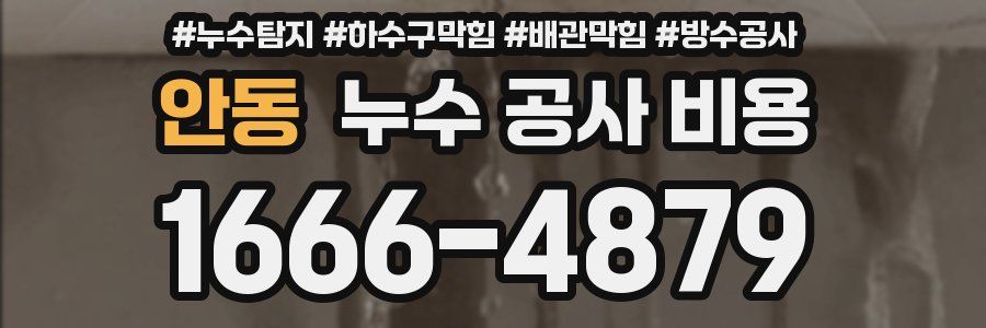 안동 누수 공사 비용