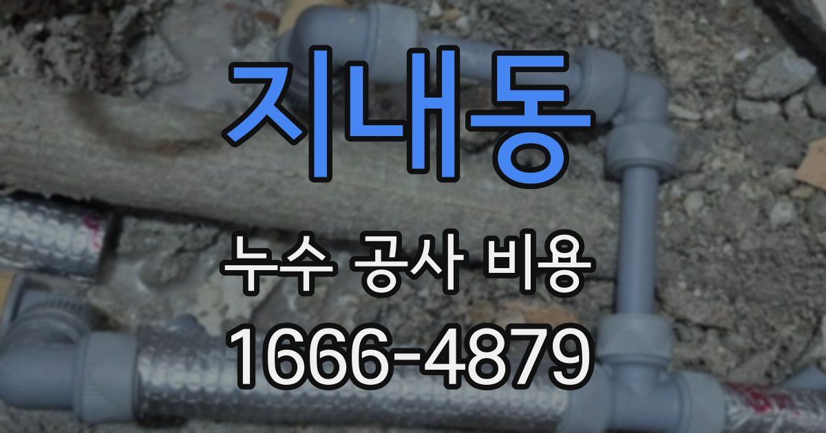 지내동 누수 공사 비용