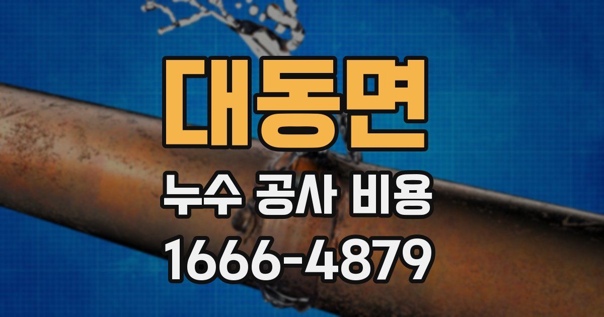 대동면 누수 공사 비용