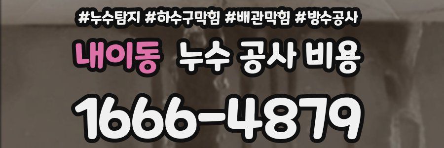 내이동 누수 공사 비용