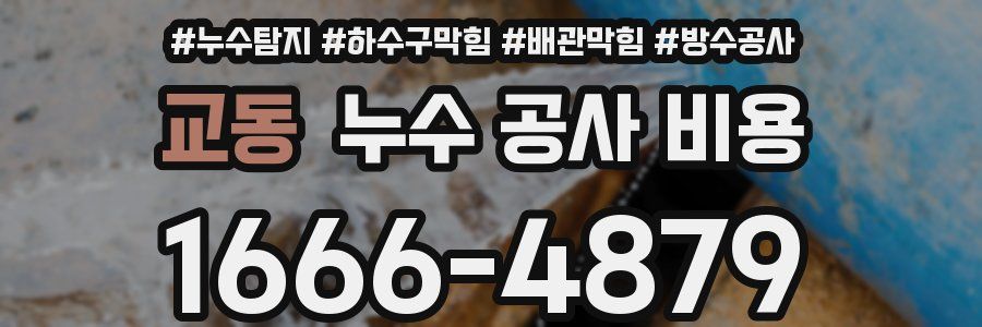 교동 누수 공사 비용