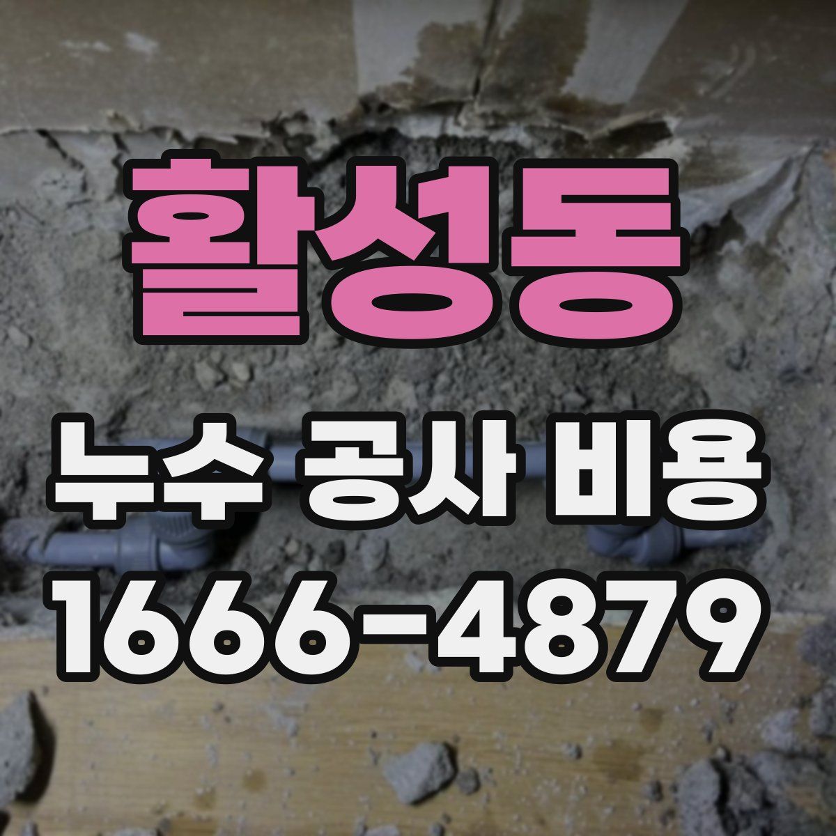 활성동 누수 공사 비용