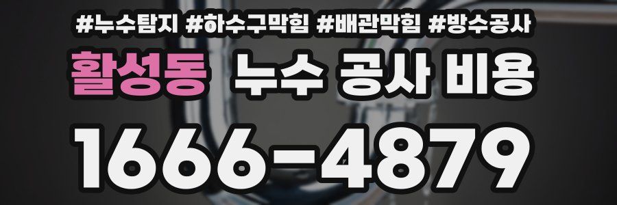 활성동 누수 공사 비용