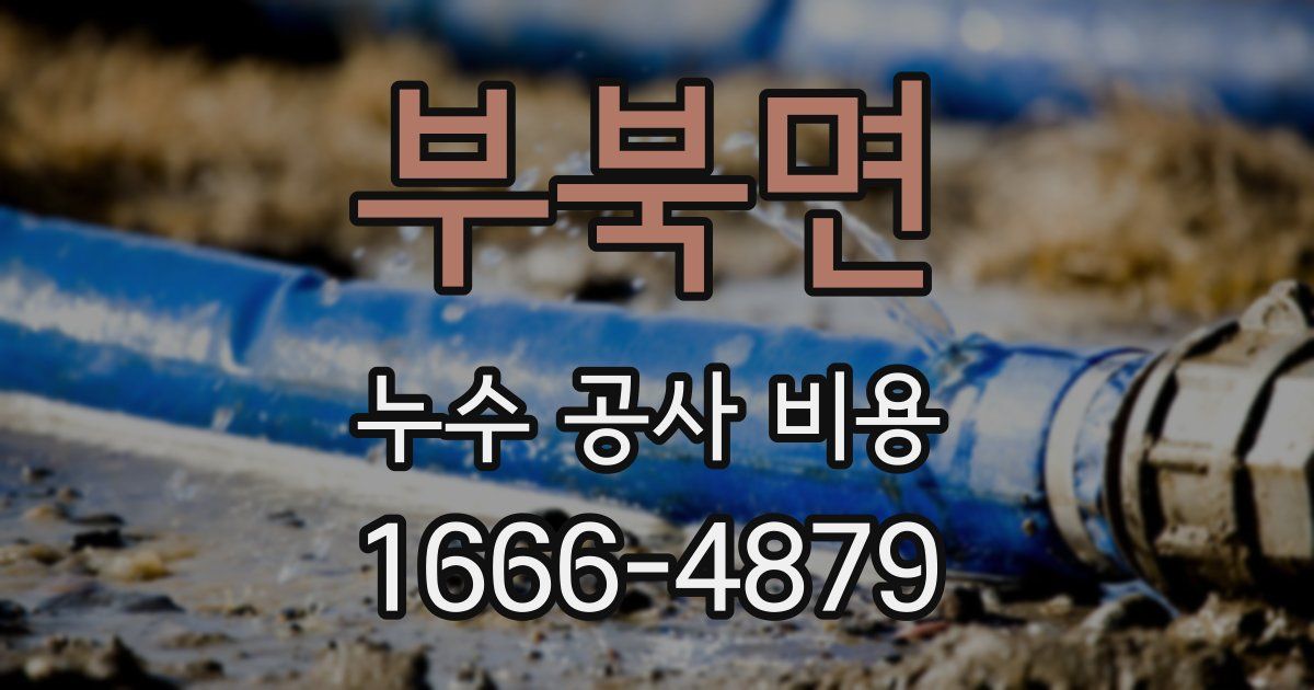 부북면 누수 공사 비용