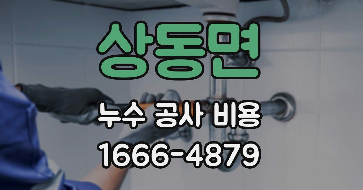 상동면 누수 공사 비용