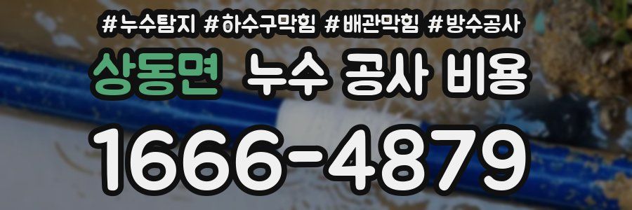 상동면 누수 공사 비용