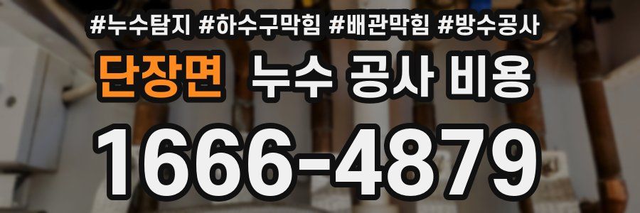 단장면 누수 공사 비용
