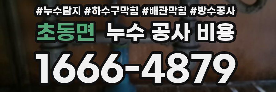 초동면 누수 공사 비용