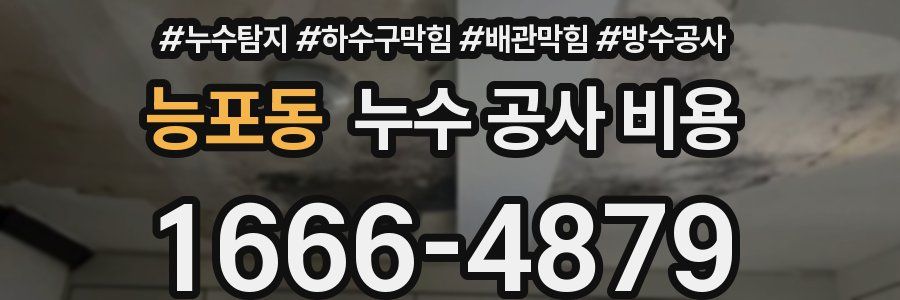 능포동 누수 공사 비용