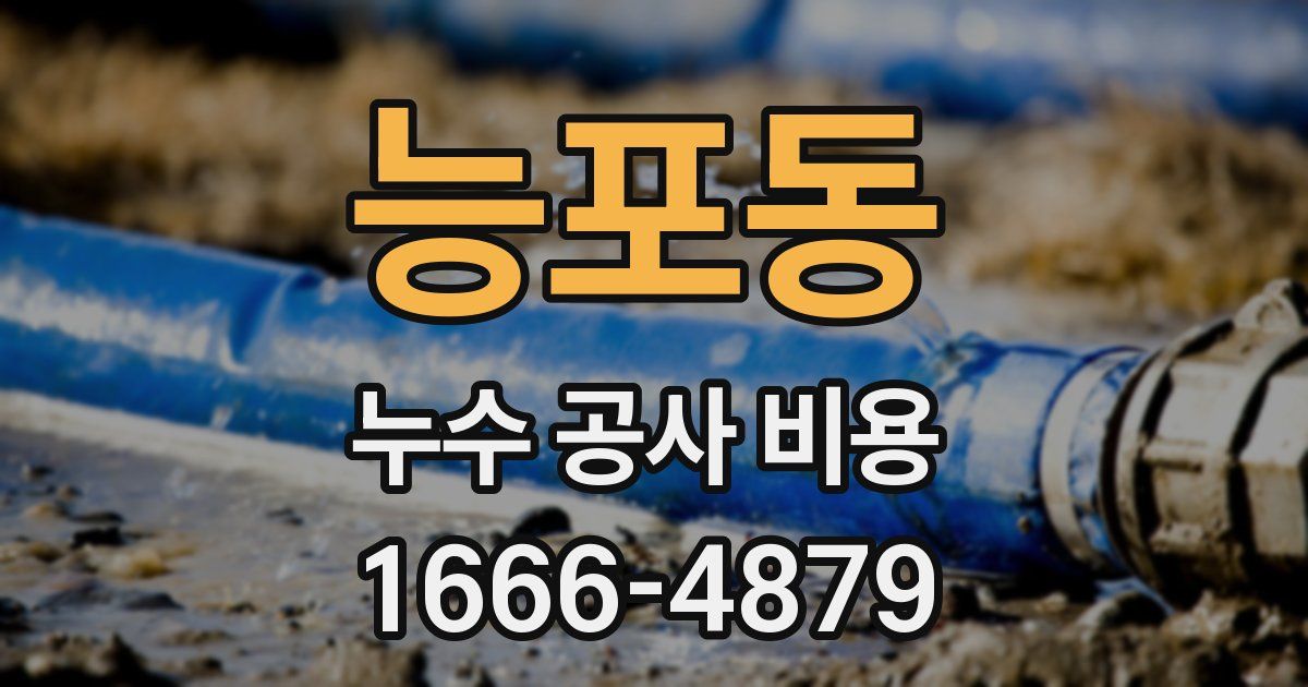 능포동 누수 공사 비용