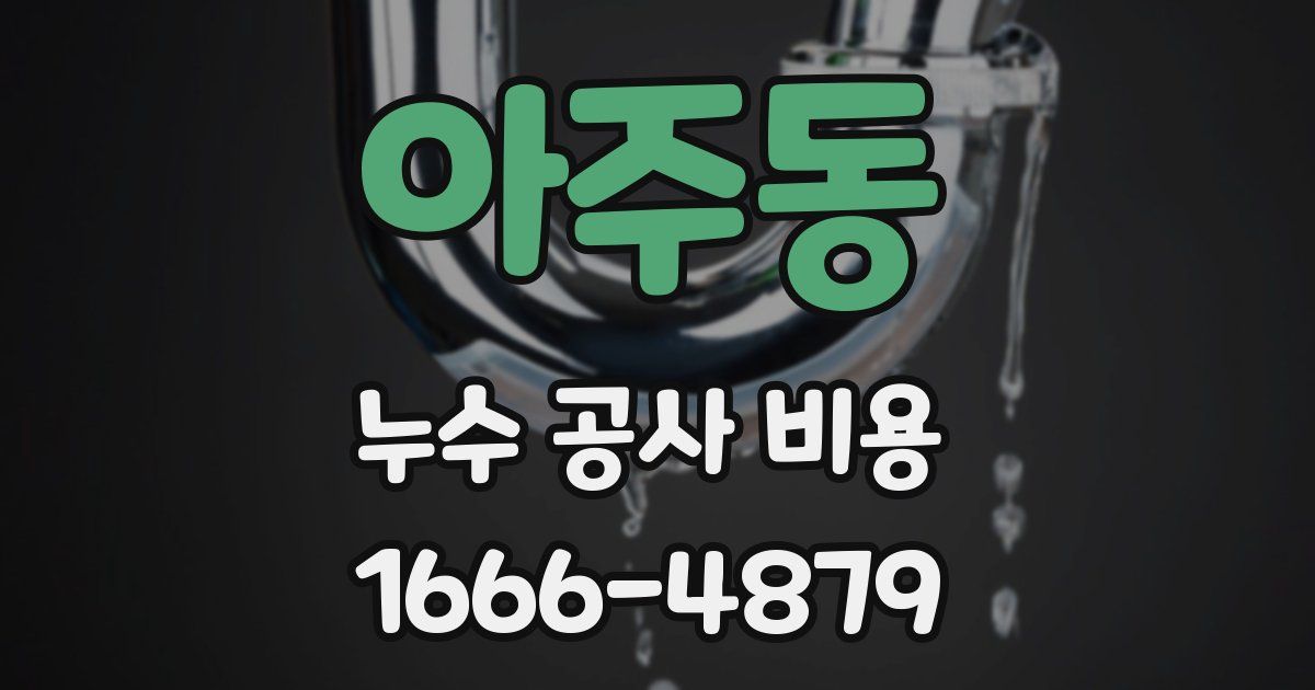 아주동 누수 공사 비용