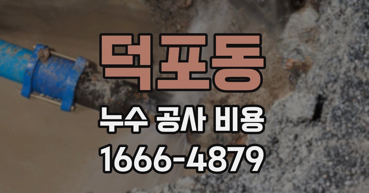 덕포동 누수 공사 비용