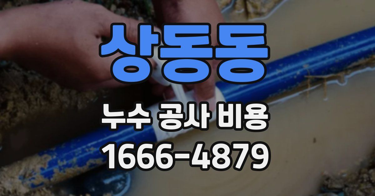 상동동 누수 공사 비용