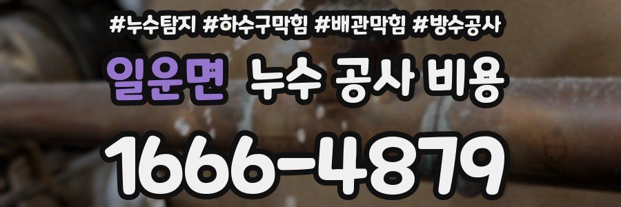 일운면 누수 공사 비용