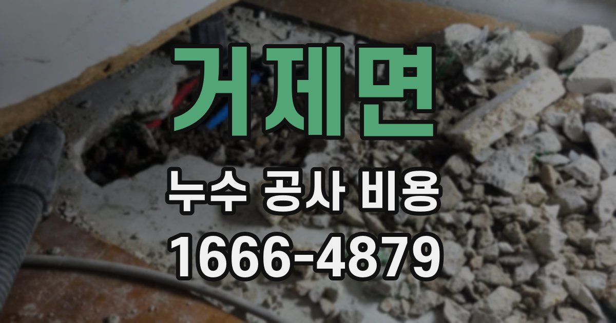 거제면 누수 공사 비용