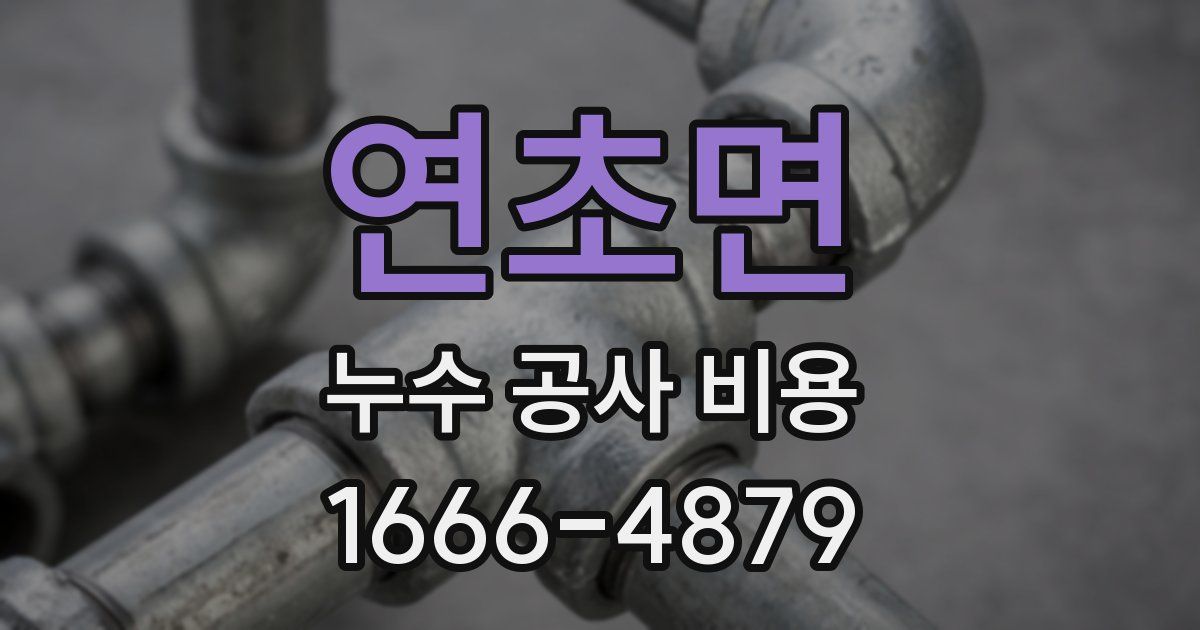 연초면 누수 공사 비용