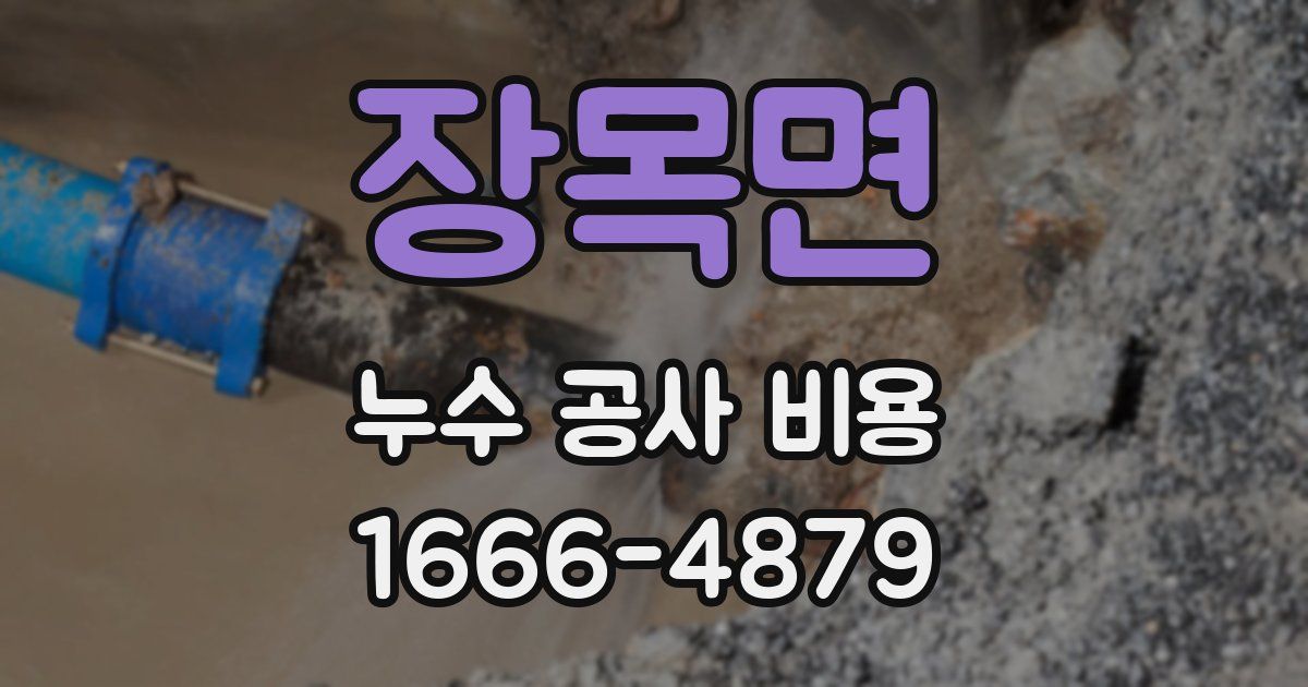장목면 누수 공사 비용
