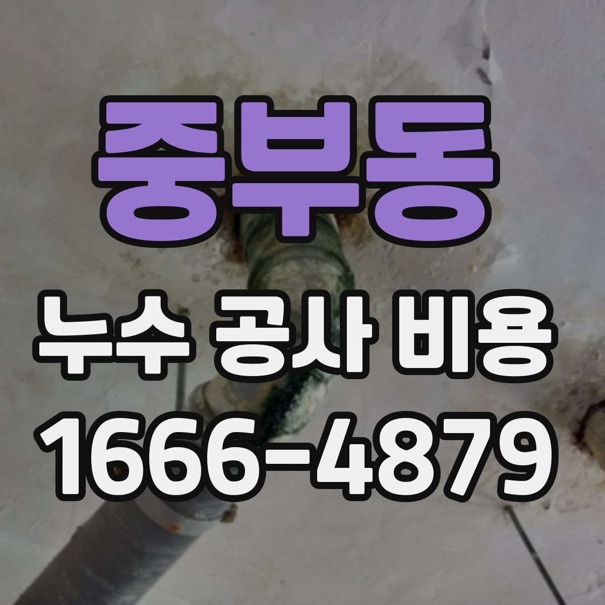 중부동 누수 공사 비용