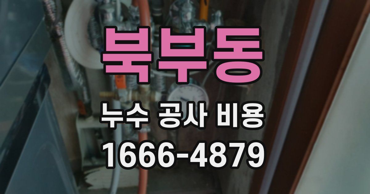 북부동 누수 공사 비용