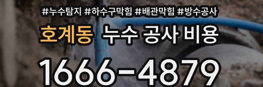 호계동 누수 공사 비용