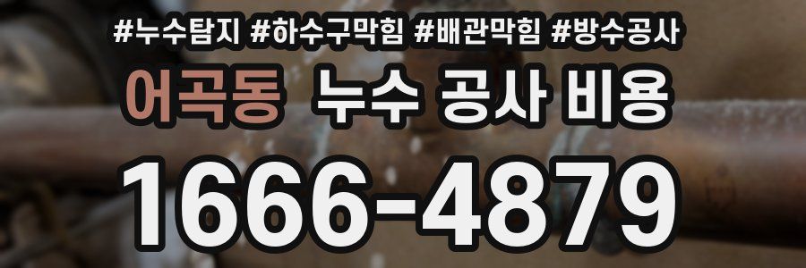 어곡동 누수 공사 비용