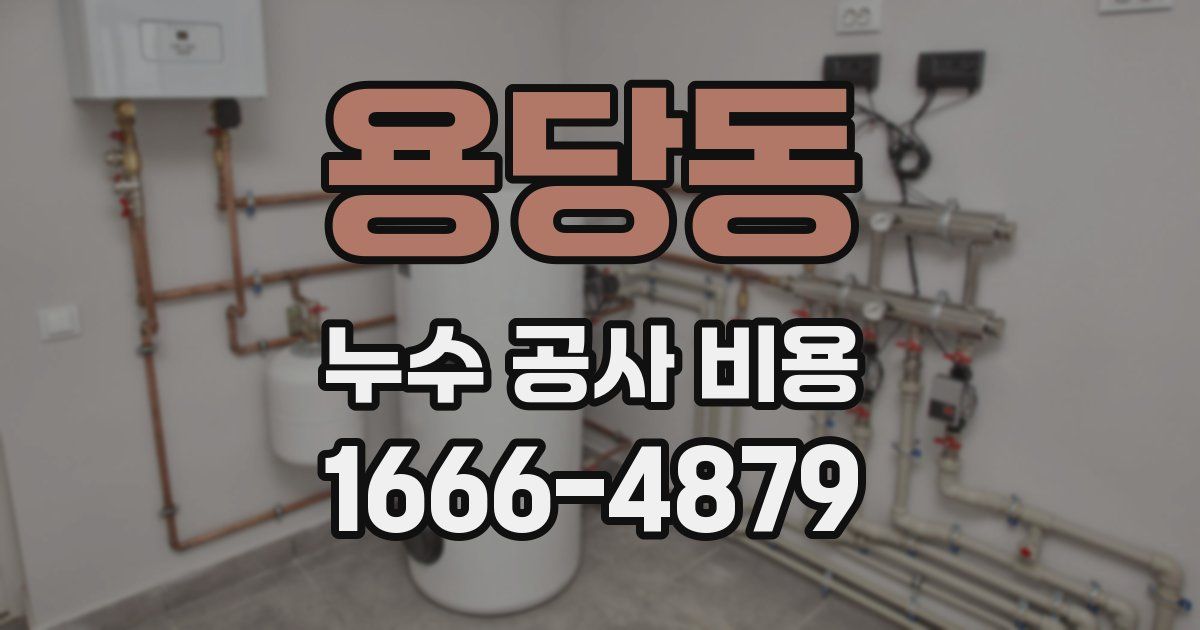 용당동 누수 공사 비용